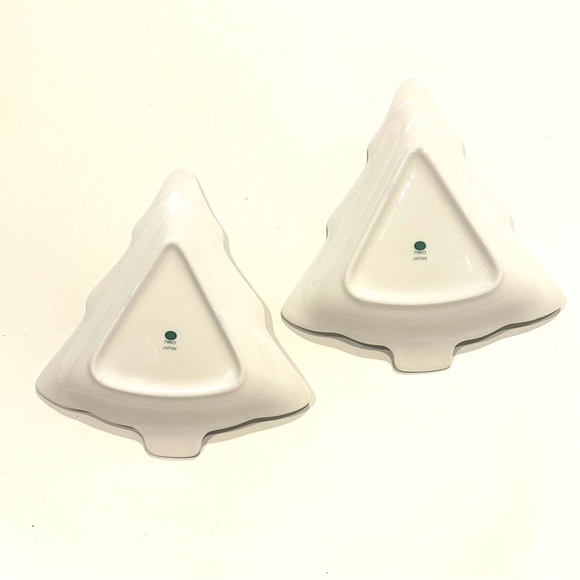 NOT FOR SALE/image only Candy Dish Set of 2 /VTG Christmas CandyDish 6.5" - Picture 3 of 7